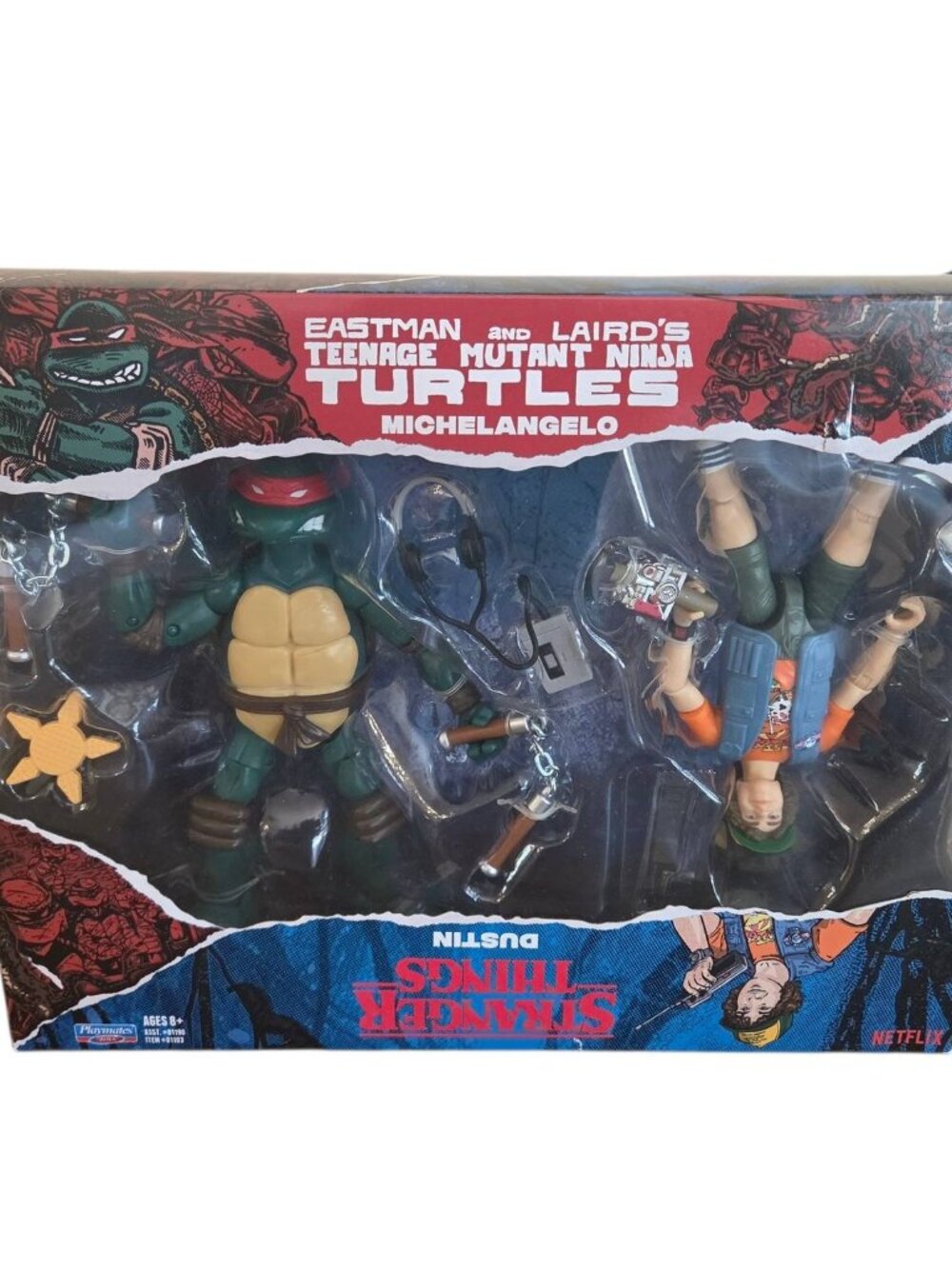 Teenage Mutant Ninja Turtles Stranger Things Michelangelo & Dustin Action Figure